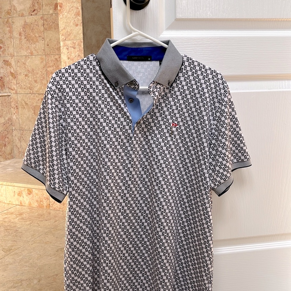Greyson Clothiers Wolf Tails Polo in Arctic White